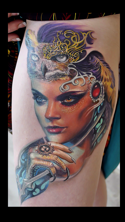 Tattoos - Owl Lady Colab  Rember with Nate Beavers - 85603